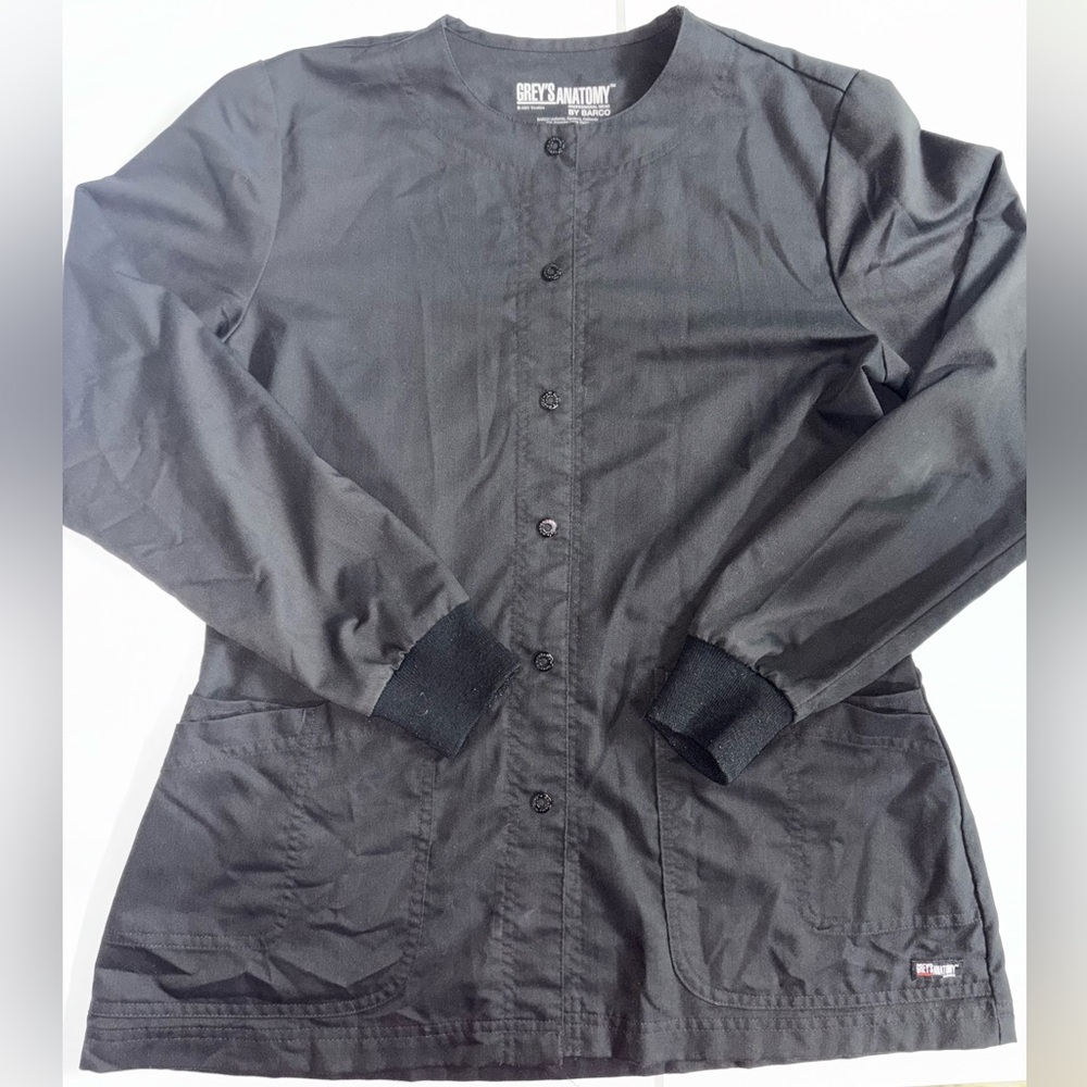 Greys Anatomy Black Scrub Jacket
